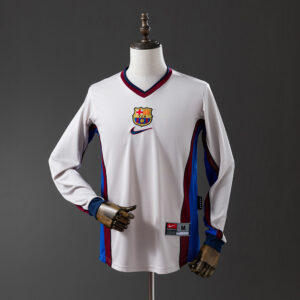 Barcelona 1998/99 Away Long Sleeve Retro Jersey – Vintage Replica Football Socce