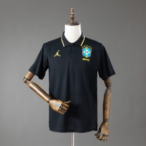 Brazil 2026 Polo Black Jersey – Replica Football Soccer Shirt – S–XXL