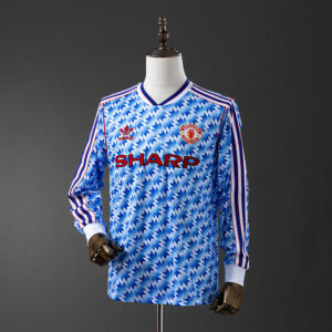 Manchester United 1990/92 Away Long Sleeve Retro Jersey – Classic Football Shirt