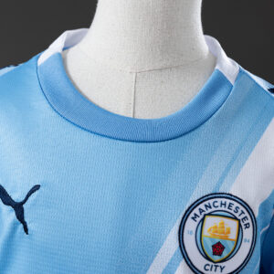 Manchester City 25/26 Home Kids Kit Jersey – Replica Football Soccer Shirt – Siz