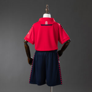 Osasuna 25/26 Home kids kit Jersey – Replica Football Soccer Shirt – Size:16–28