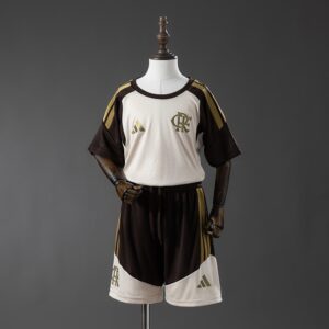 Flamengo 26/27 Kids Kit Training – Brown Jersey – Replica Football Soccer Kit –