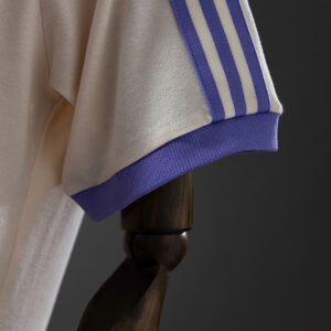 Real Madrid Adidas Originals 3-Stripes Beige T-Shirt – Vintage Replica Football