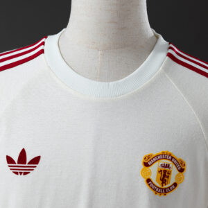 Manchester United Adidas Originals 3-Stripes Beige T-Shirt – Classic Football Sh