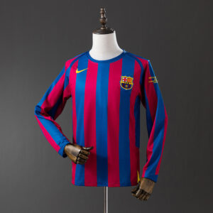 Barcelona 2005/06 UEFA Champions League Home Long Sleeve Retro Jersey – Vintage