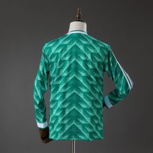 Germany 90_91 Away Retro Long Sleeve Jersey – Replica Football Soccer Shirt – S–