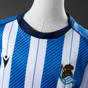 Real Sociedad 2025/26 Home Kids Kit – Replica Football Soccer Jersey Set – Size