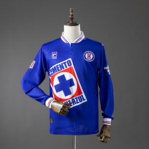 Cruz Azul 1998 Home Long-Sleeve Retro Jersey – Replica Football Soccer Shirt – S