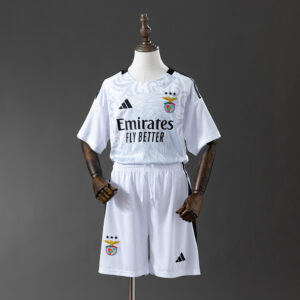 Benfica 25/26 Kids Kit White Training Jersey – Replica Football Soccer Shirt – S