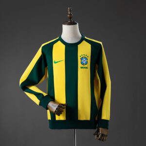 Brazil Long-sleeved Sweatshirt - Yellow & Green – Replica Football Soccer Shirt