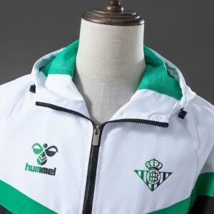 Real Betis Windbreaker - Fern Green & White & Black – Replica Football Soccer Sh