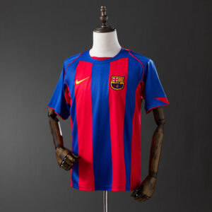 Barcelona 2004/05 Home Retro Jersey – Vintage Replica Football Soccer Shirt – Si