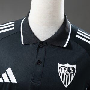 Sevilla 25/26 POLO Black – Replica Football Apparel – S–4XL