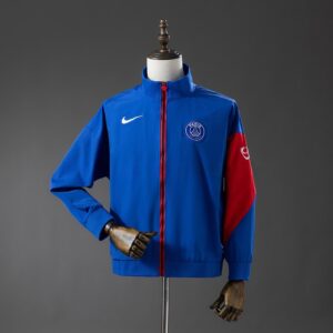 PSG 25/26 Windbreaker – Dark Blue – Replica Football Soccer Jacket – S–3XL