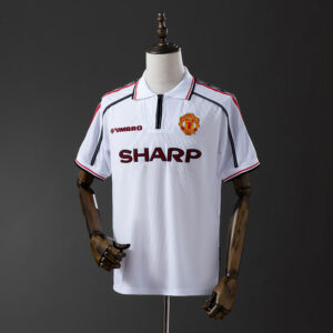 Manchester United 1998/99 White Retro Jersey – Classic Football Shirt – S–XXL