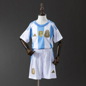 Argentina 24/25 Home Kids Fan Version Kit – Replica Football Shirt – Size 16–28