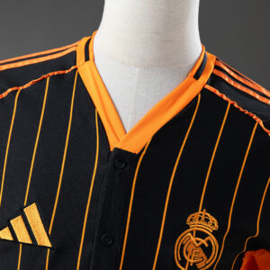 Real Madrid 25/26 US Pack Full-Button Baseball Jersey – Replica Football Basebal