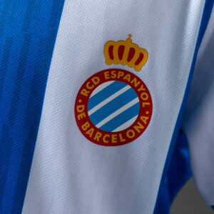Espanyol 25/26 Home kids kit Jersey – Replica Football Soccer Shirt – Size16–28