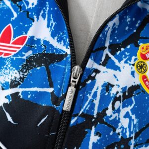 MU x Stone Roses Track Top Black Multi – Replica Football Soccer Shirt – S–XXL