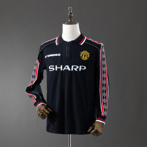 Manchester United 1998/99 Black Long Sleeve Retro Jersey – Classic Football Shir