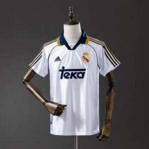 Real Madrid 1998/00 Home Retro Jersey – Vintage Replica Football Soccer Shirt –