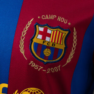 Barcelona 2007/08 Home Long Sleeve Retro Jersey – Vintage Replica Football Socce