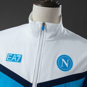 Napoli 25/26 Windbreaker – White – Replica Football Soccer Jacket – S–3XL