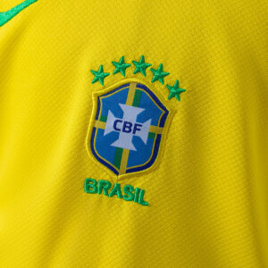 Brazil 2025 Home Kids Kit Jersey – Replica Football Soccer Shirt – Size 16–28