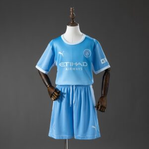 Manchester City 26_27 Home Kids Kit – Replica Football Soccer Shirt – Size 16–28