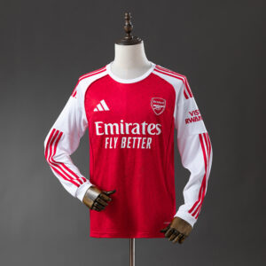 Arsenal 2025/26 Home Long Sleeve Player Version Jersey – Replica Football Soccer