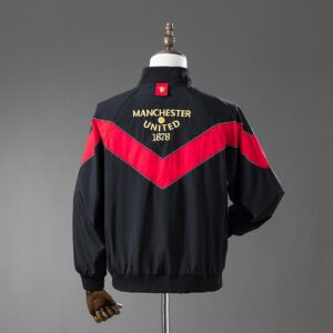 M-U 06_07 Windbreaker - Black – Replica Football Soccer Shirt – S–XXL