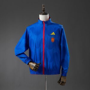 Spain 2026 Reversible Jacket Windbreaker – Red & Blue – Replica Football Soccer