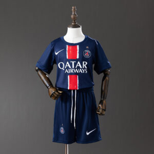PSG 24/25 Home Kids Kit Jersey – Replica Football Soccer Shirt – Size 16–28