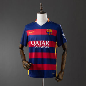 Barcelona 2015/16 Home Long Sleeve Retro Jersey – Vintage Replica Football Socce