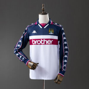 Manchester City 1997/98 Away Long Sleeve Retro Jersey – Classic Football Shirt –