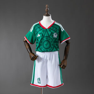 Mexico 2026 Home Kids Kit Jersey – Replica Football Soccer Outfit – Size 16–28