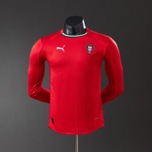 Portugal 2025 Home Long Sleeve Player Version Jersey – Replica Football Soccer S