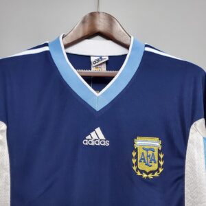 1998 Argentina Away Retro Jersey – Vintage Replica Football Soccer Shirt – S-XXL