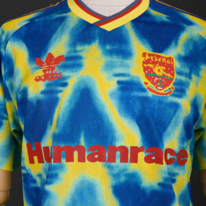 Arsenal 2020/21 Human Race Blue and Yellow Retro Jersey – Classic Football Shirt