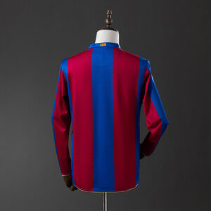 Barcelona 2007/08 Home Long Sleeve Retro Jersey – Vintage Replica Football Socce