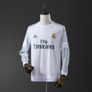 Real Madrid 2015/16 Home Long Sleeve Retro Jersey – Vintage Replica Football Soc