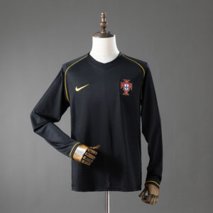 Portugal 2006 Away Long-Sleeve Retro Jersey – Replica Football Soccer Shirt – S–