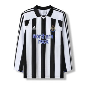 Newcastle United 2003 Home Long Sleeve Retro Jersey – Classic Football Shirt – S
