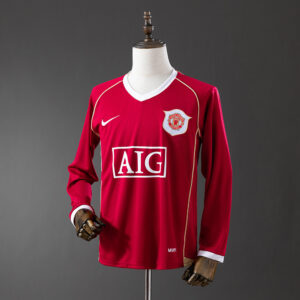 Manchester United 2006/07 Home Long Sleeve Retro Jersey – Classic Football Shirt