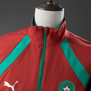 Morocco 2026 Reversible Jacket Windbreaker – Red & Green – Replica Football Socc