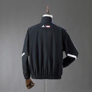 Real Madrid 25/26 Avengers Pre-Match Windbreaker – Black – Replica Football Socc