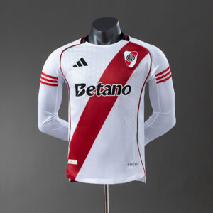 River Plate 25/26 Player Version Home Long Sleeve Jersey – Replica Football Socc