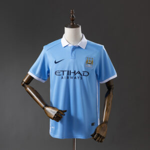 Manchester City 2015/16 Home Retro Jersey – Classic Replica Football Shirt – S-X