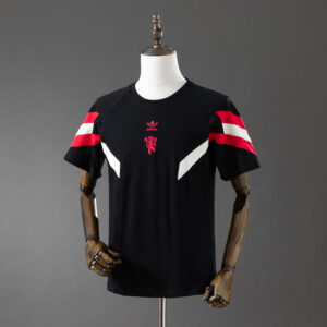 Manchester United Adidas Originals Black T-Shirt – Classic Football Shirt – S–3X