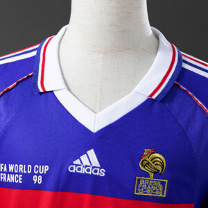 France 1998 Home Long Sleeve Retro Jersey – Replica Football Soccer Shirt – S–XX